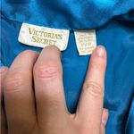 Victoria's Secret Vintage Gold Label Victoria’s Secret electric blue long sleeve sleep shirt P/S Photo 2