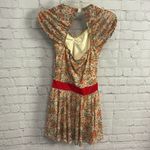 Vintage Dansco dance skate dress costume floral sparkle size Small USA swing Tan Photo 7