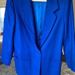 Pendleton Wool Blazer 14 Electric Blue Holiday Party Quiet Luxury Festive Jacket Photo 0