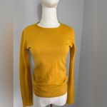 Atmosphere  women’s mustard crewneck acrylic sweater size small Photo 8