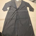 Robe Size Small S Abolllria Womens Lace Trim Sheer Black Long Sleeve Cardigan Photo 3