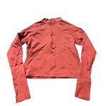 Lululemon Rest Less Cropped Half-Zip Herringbone Fade Mulled Wine/French Press Photo 1