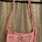 Free People  Cabana Vintage Pink Woven Crossbody Purse NWOT Photo 0
