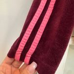 Boston Proper  Sporty Burgundy & Pink Velour Zipper Track Jacket Size Small S Photo 8