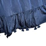 MISA Los Angeles MISA Mahtab Crinkled Bell-Sleeve Mini Dress In Midnight Navy Blue Photo 7