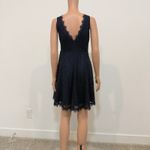 Soprano  small lace overlay v neck fit and flare dress D4 2418 Photo 13