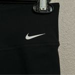 Nike  dri fit black swoosh logo biker shorts women’s size small Photo 2