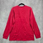 PJ Place Merry Christmas Tree Red Print Y2K VTG Holiday Long Sleeve Top Medium Photo 1
