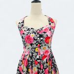 Hot Topic Hell Bunny Floral Skull Halter Pinup Halter Mini Dress Size Large Halloween Photo 3
