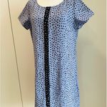 Habitat Womens Dress Sheath/tunic Polka Dot Blue Black Size Small Kneelength Lagenlook Photo 0