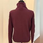 PINK - Victoria's Secret PINK by Victoria’s Secret Maroon Mock Turtleneck Sweatshirt w/ Front Pocket Photo 2
