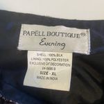 Papell Boutique Evening XL Black Blue Sequin Beaded Silk Tunic Party Cocktail Photo 5