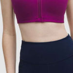 Lululemon  Energy Zip-Front Bra High-Support Sports Bra Strappy Chilled Grape Photo 0