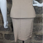 LULU'S Bodycon Mini Dress‎ Tan Bateau Spaghetti Straps Size Small Photo 6