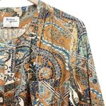 Anthropologie Holding Horses Boho Paisley Fall Shirtdress Brown Blue Tan Size 8 Photo 6