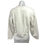 Terez New York Women's White Pullover Long Sleeve Crew Neck Sweatshirt Top Sz S Photo 1
