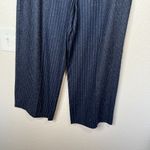 Rebecca Taylor Tailored by  Navy Blue Pinstripe Wide Leg Dress Pants Size 14 Photo 4
