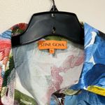 Stine Goya Abstract Print Structured Sleeve Mini Dress Size Small Blue Photo 4