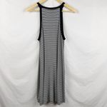 Old Navy Women's M Black White Striped Sleeveless Midi Tank Dress Photo 4