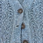 Vintage Pallas 100% Irish Linen Open Weave 3D Cardigan Boho Cottagecore Earthy S Photo 2