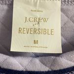 J.Crew  reversible crewneck sweatshirt quilted boxy lavender navy blue Medium NWT Photo 6