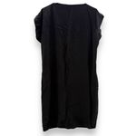 Max Mara Weekend 100% Silk Black Short Sleeve Ruffle Front Shift Dress Sz 12 US Photo 3