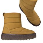 Madewell  Toasty Puffer Boots Womens 6 Snow Tan Slip On Warm Winter Waterproof Photo 0