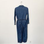 Talbots [] Blue Denim Moonlight Wash Utility Jumpsuit Long Sleeves Cotton Size XS Photo 2