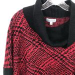 Joseph A  Plaid Turtleneck Sweater Red Black Women's Size Medium NWT Photo 4