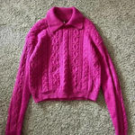 Free People Every Cloud Pullover / Fuschia Fizz size small Photo 3