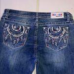GRACE IN LA  jeans size 32 Women's Feather Embroidery Mid Rise Bootcut Jeans Photo 8