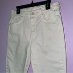 Mother Size 26 The Looker Ankle Step Fray in Cream Puffs White Skinny Jean Photo 2