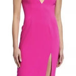 NWT Jay Godfrey Womens‎ Deep V Midi Cocktail Party Dress Sz 10 Fuschia Pink Photo 0