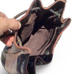 Vintage Palio Genuine Leather Bucket Bag Brown Photo 6