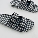 Madden Girl Teddy Black White Gingham Check Buckle Strap Footbed Sandals Size 6 Photo 2