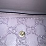 Gucci Rare Guccisima lavender leather heart charm long wallet Photo 7