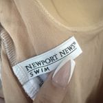 Newport News Vintage  Brown Tropical Halter Neck One Piece Swimsuit Beach 14 Photo 2