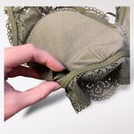 American Eagle Aerie Green Wildflower Lace Padded Halter Bralette Size M NWT Photo 6