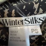 WinterSilks Monochrome Patterned Shirt 100% Silk Black Size undefined Photo 4