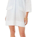 Tuckernuck Pomander Place x  - White Mini Carolina Caftan Swim Cover-Up Sz M Photo 0