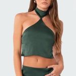 Edikted Diana Silk Crop Top. Size Small Photo 0