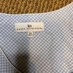 Karen Neuburger Women's 2X Blue Gingham‎ Knit Short Sleeve Nightgown Sleep Shirt Size XXL Photo 2