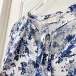 Altar'd State Altar’d State Floral Bell Sleeve Dress Bohemian White Blue Long Sleeve S Photo 32