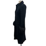 ZARA  Jacket Coat Fitted Fur Trim Manteco Wool Blend Black Size Small Photo 7