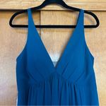 Azazie  Deelia Maternity Bridesmaid Maxi Dress in Neptune Blue Size A10 Photo 4