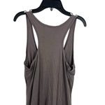 LA Made  Brown Knit Tank Dress Knit with Sweater Bottom Trim Small Photo 3