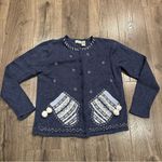 Classic Elements  90s GRANNYCORE Cardigan Size L Fair Isle Sweater Ramie Ugly Vtg Photo 7