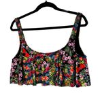 BP  Floral Print Ruffle Swimsuit Top, Sz XL Photo 2