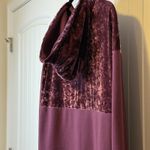 Flirtitude Active Hoodie M/L Burgundy Velour Sweatshirt Pullover Long Sleeve Gym Photo 4