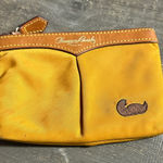 Dooney & Bourke  Mustard Nylon & Leather Pouch Photo 0